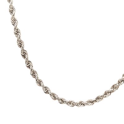 Sterling Silver Rope Necklace- Size: 18" X 2.33mm