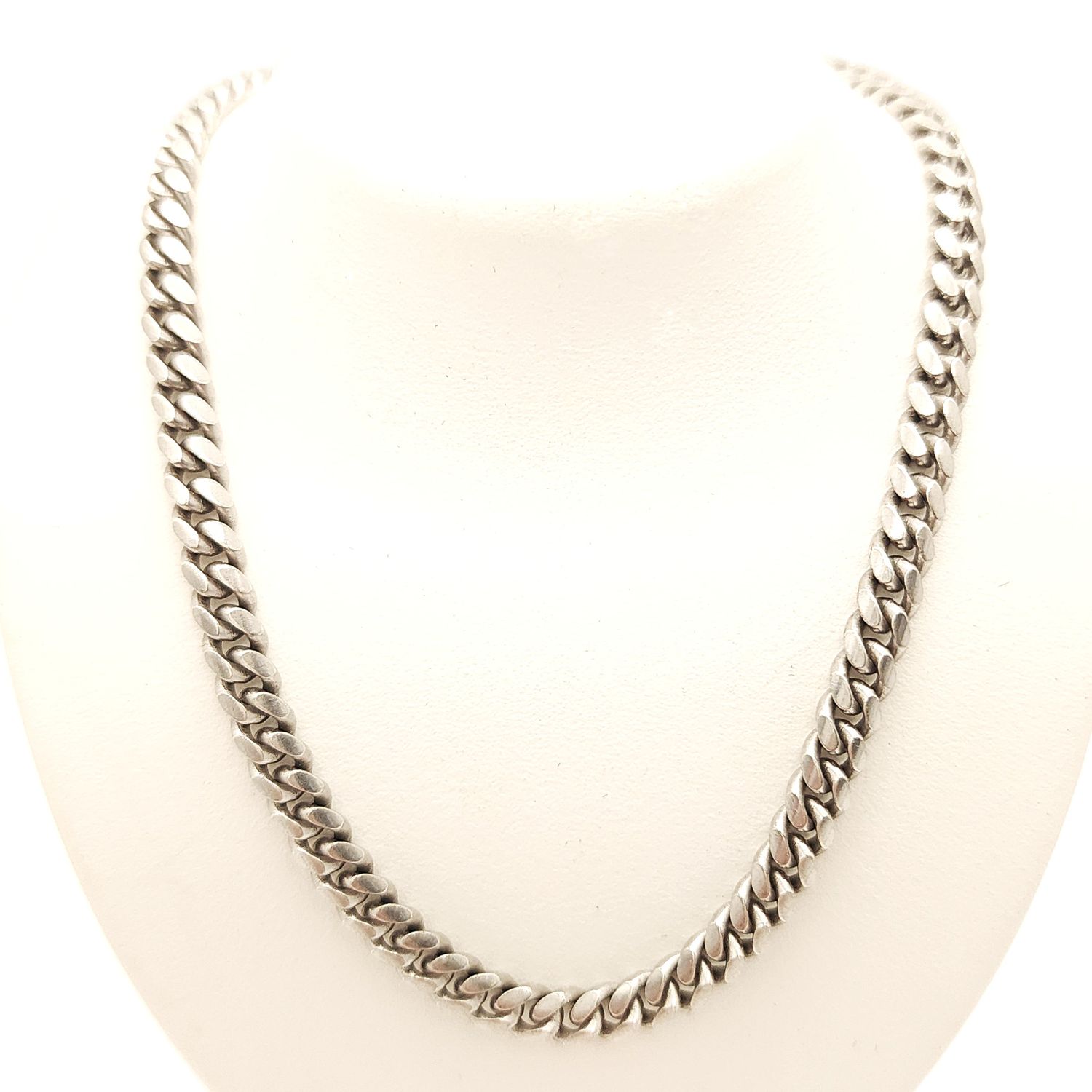 Sterling Silver Curb Necklace- Size: 22" X 5mm