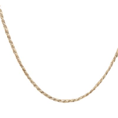 Sterling Silver Rope Necklace- Size: 24" X 1mm