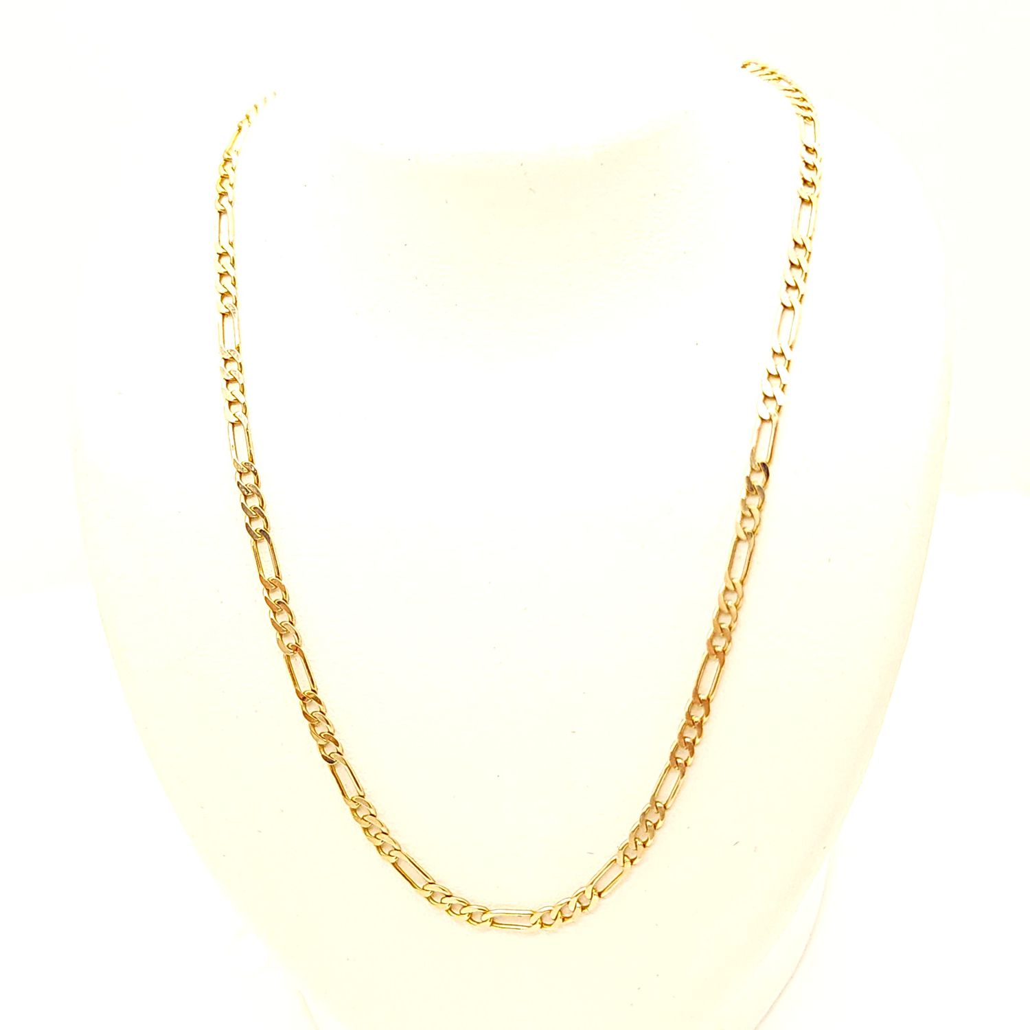 10k Gold Figaro Necklace- Size: 20" X 2.6mm