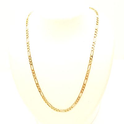 10k Gold Figaro Necklace- Size: 20" X 2.6mm