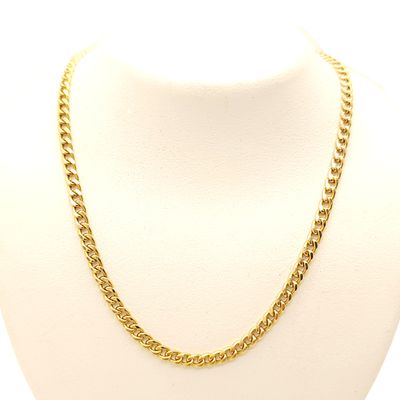 10k Gold Curb Necklace- Size: 22" X 3mm