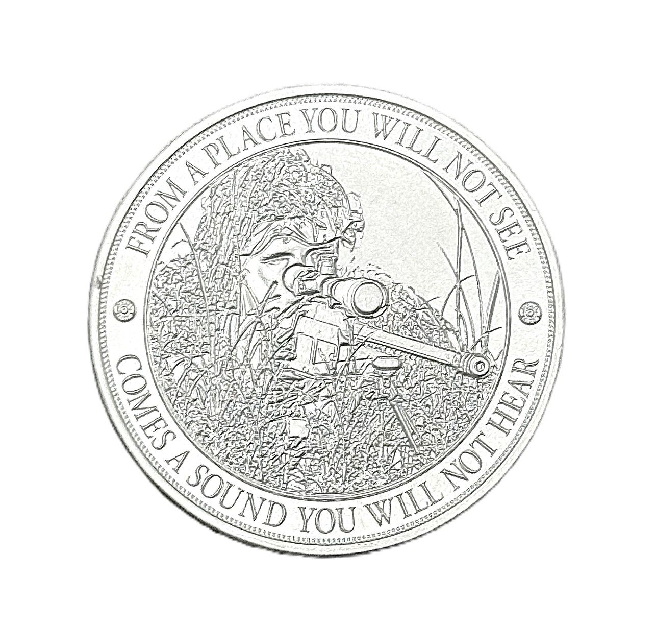 1 oz The Sniper Silver Round