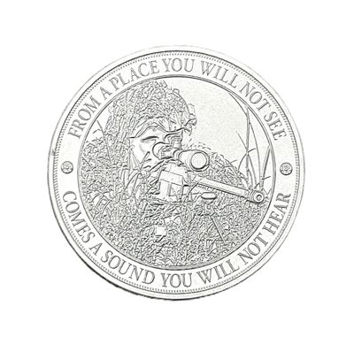 1 oz The Sniper Silver Round