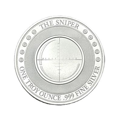 1 oz The Sniper Silver Round