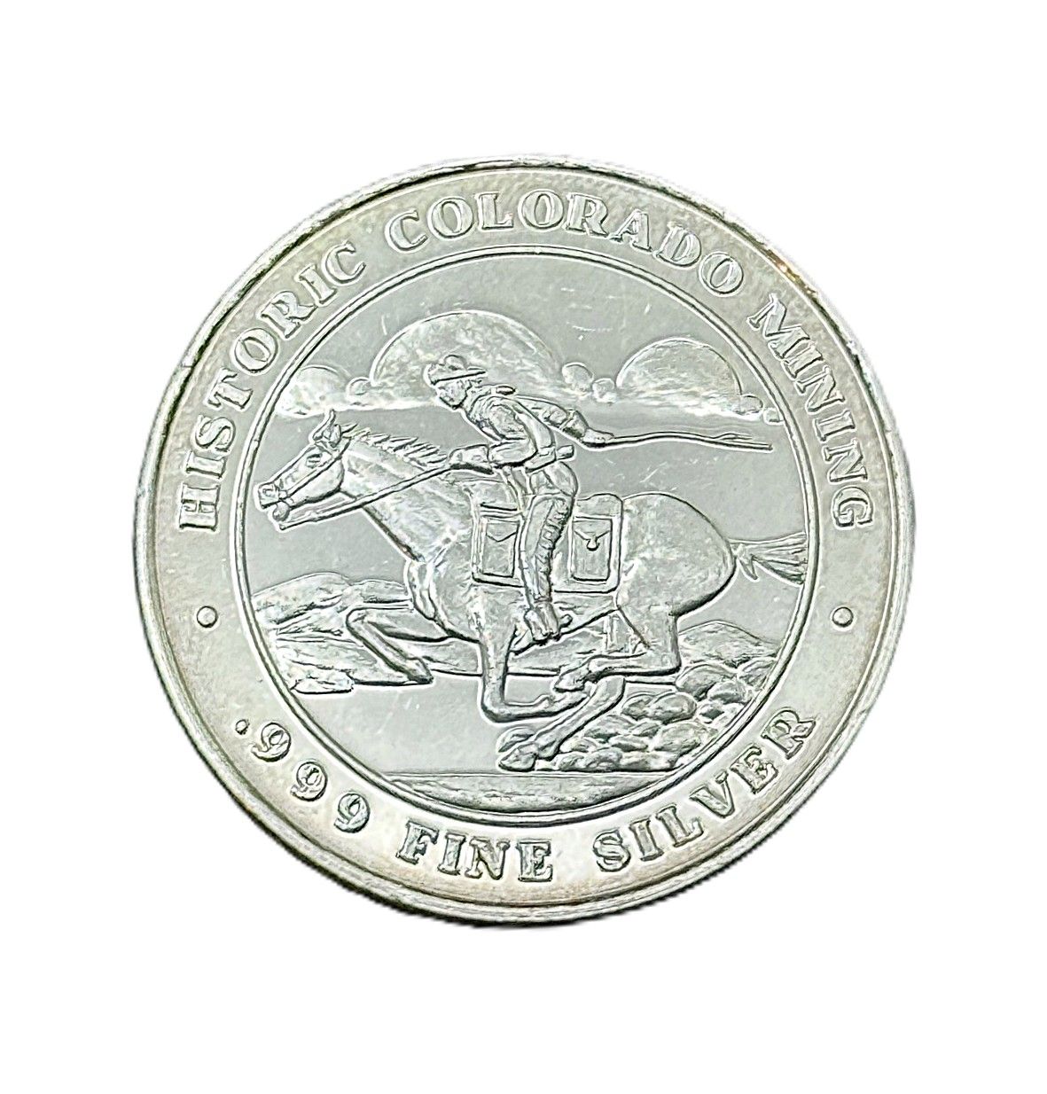 Colorado Mining Central City Pony Express Silver Round