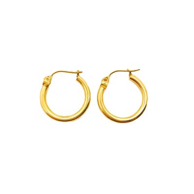14k Gold Hoop Earring- Size: 1/2"