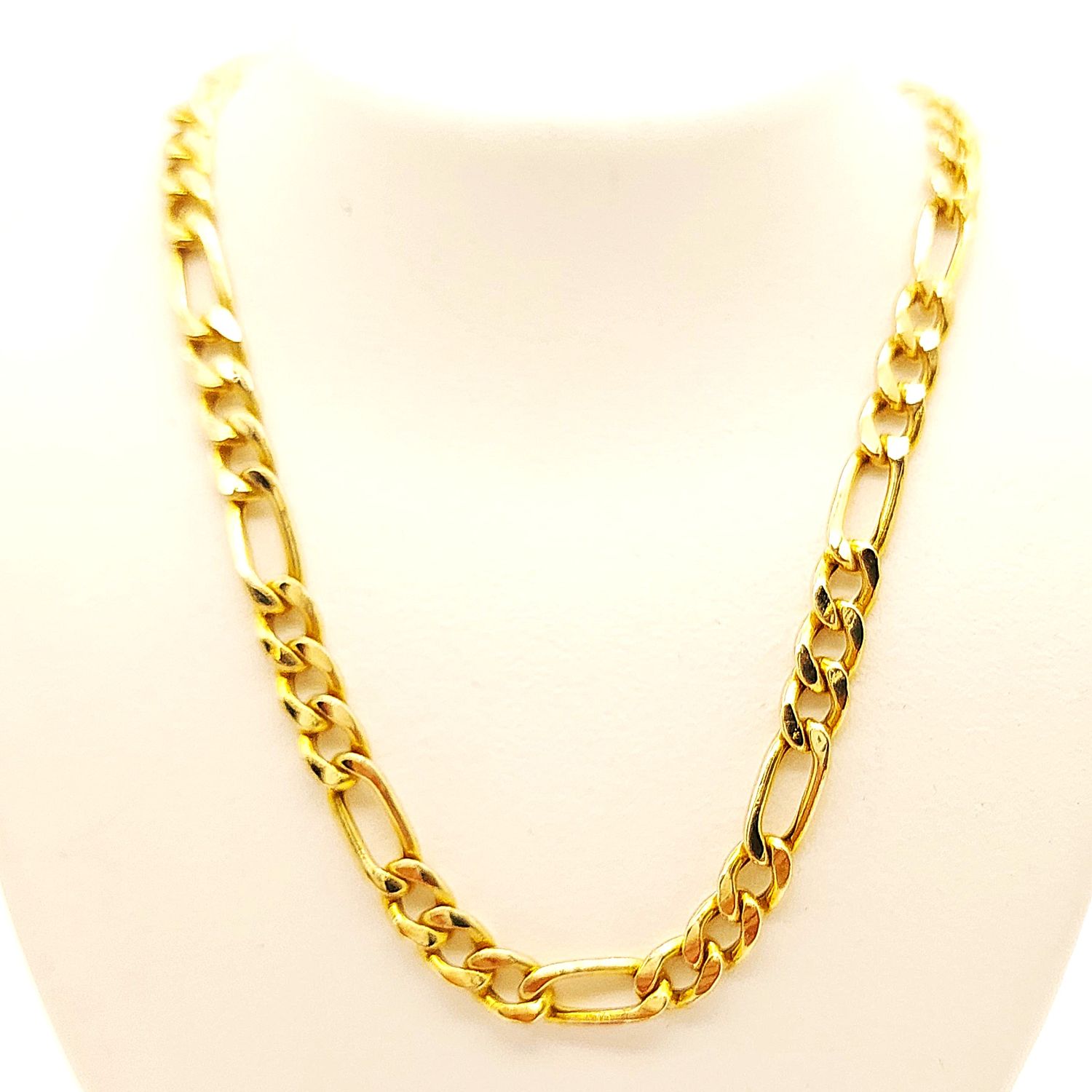 14k Gold Figaro Necklace- Size: 18" X 5mm