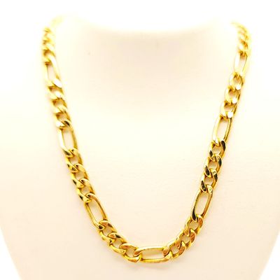 14k Gold Figaro Necklace- Size: 18" X 5mm