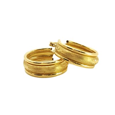 14k Gold Hoop Earrings- Size: 20mm X 7mm