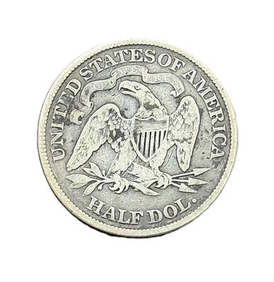 1873 Seated Liberty Silver Half Dollar with Arrows
