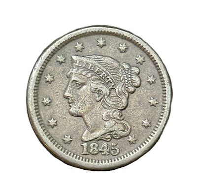 1845 Braided Hair Large Cent