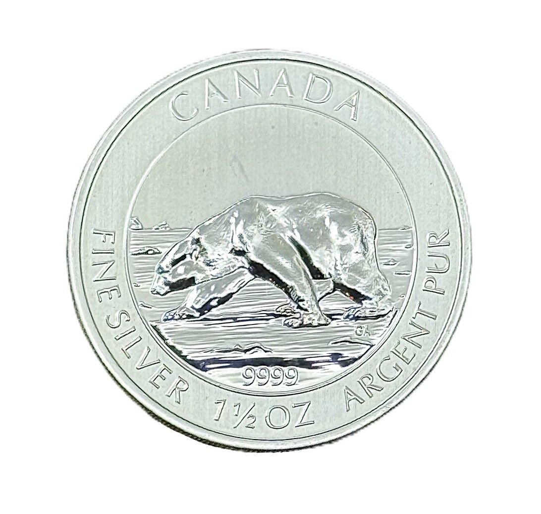 2013 Canada $8 Polar Bear/Elizabeth II Silver Bullion BU 1.5 oz