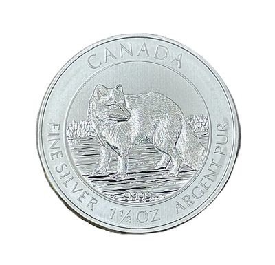 2014 Canada $8 Arctic Fox 1.5 oz Silver Bullion BU