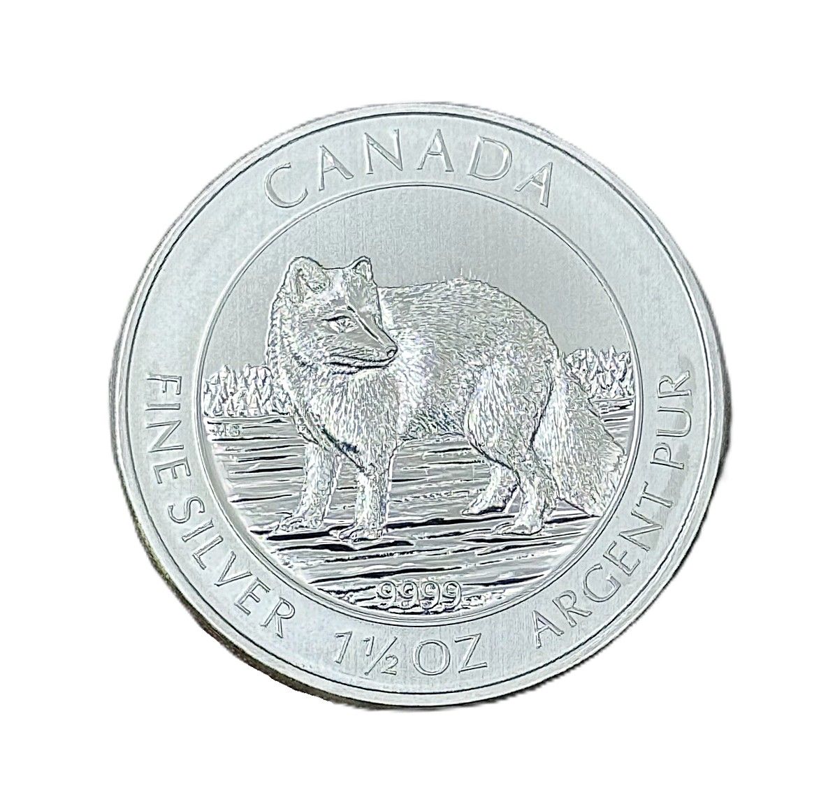2014 Canada $8 Arctic Fox Elizabeth II Silver Bullion BU 1.5 oz
