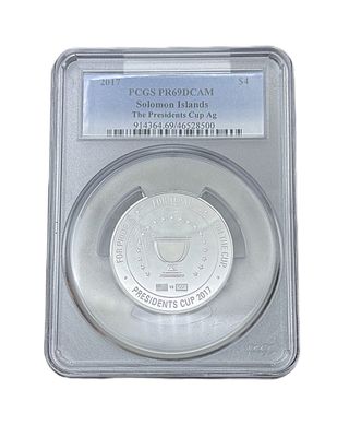 2017 Solomon Islands $4 The Presidents Cup 1.5 oz Silver Proof Coin PCGS PR69DCAM