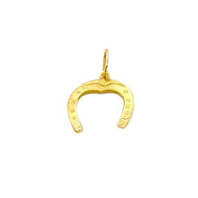 14k Gold Horseshoe Charm- 1/2"