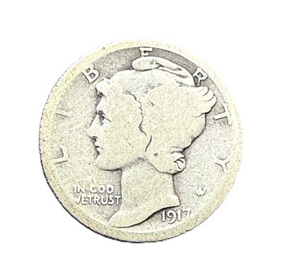 1917-D Winged Liberty Head Mercury Silver Dime