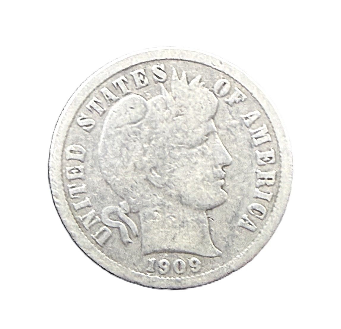1909 Barber Silver Dime