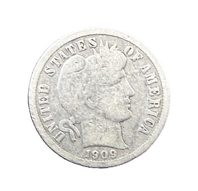 1909 Barber Silver Dime