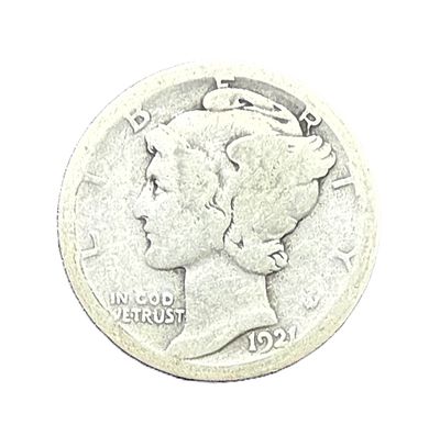 1921-D US Mercury Silver Dime