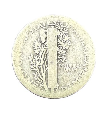 1921-D US Mercury Silver Dime