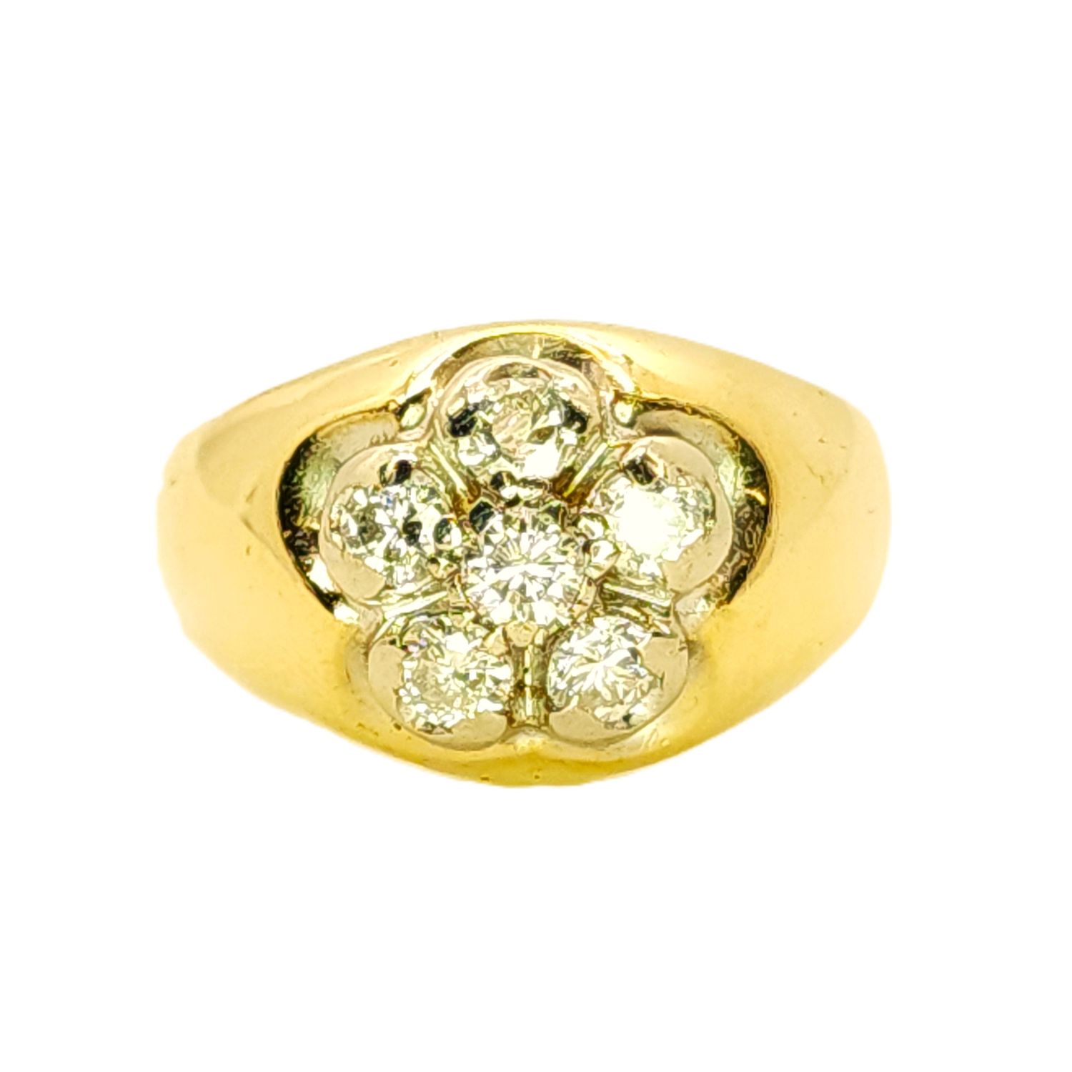 14k Gold Belcher Diamond Ring- Size: 11.5