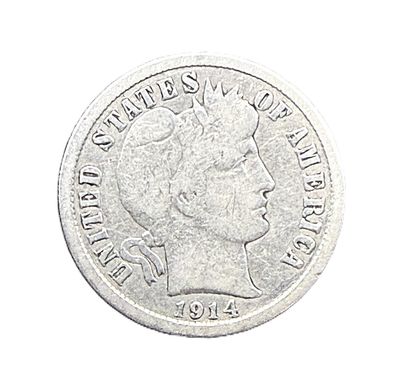 1914-D Barber Silver Dime