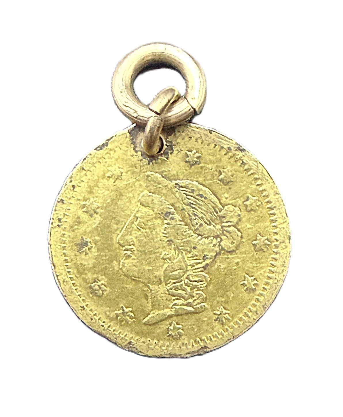 1870 California Fractional Gold 1/2 Dollar Round Liberty Head
