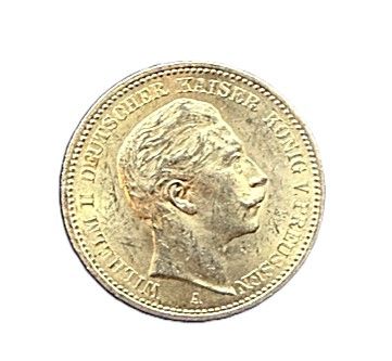 1895-A Germany Prussia 20 Mark Imperial Gold Coin Wilhelm II Very Fine