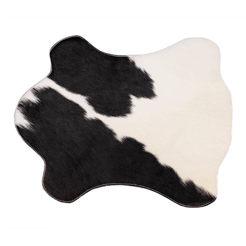 Placemat koevorm zwart/wit 30x48cm