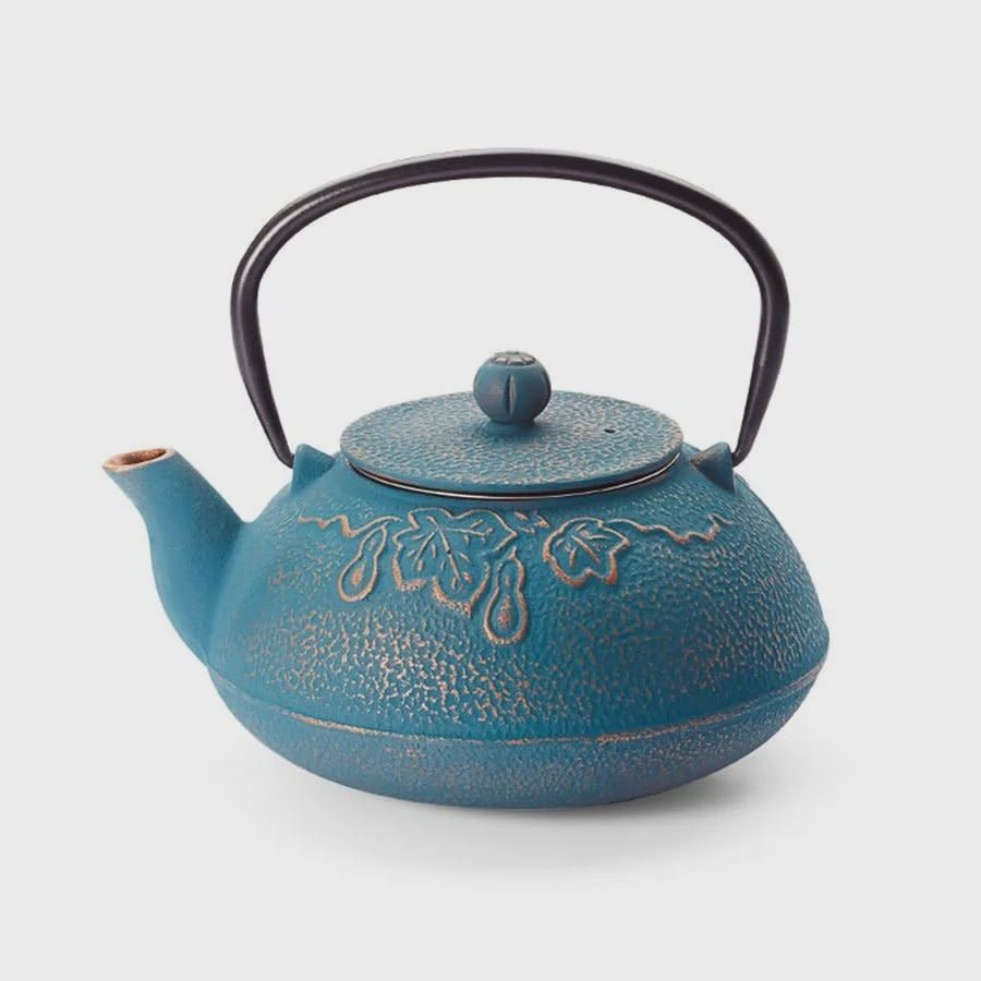 Theepot &quot;Lantian&quot;, blauw, gietijzer met roestvrijstalen filter - 1000ml