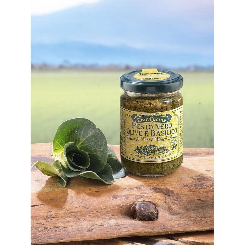 GRAN CUCINA PESTO NERO OLIVE &amp; BASIL 130GR
