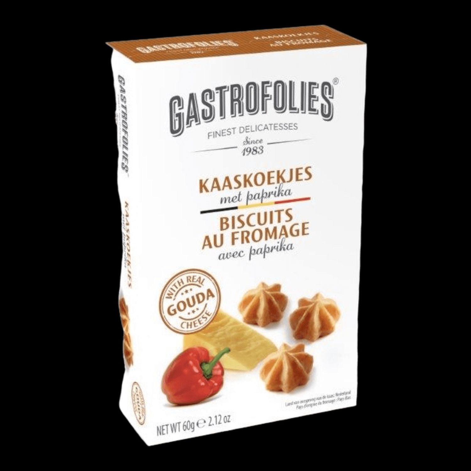 kaaskoekjes met paprika 60g GASTROFOLIES