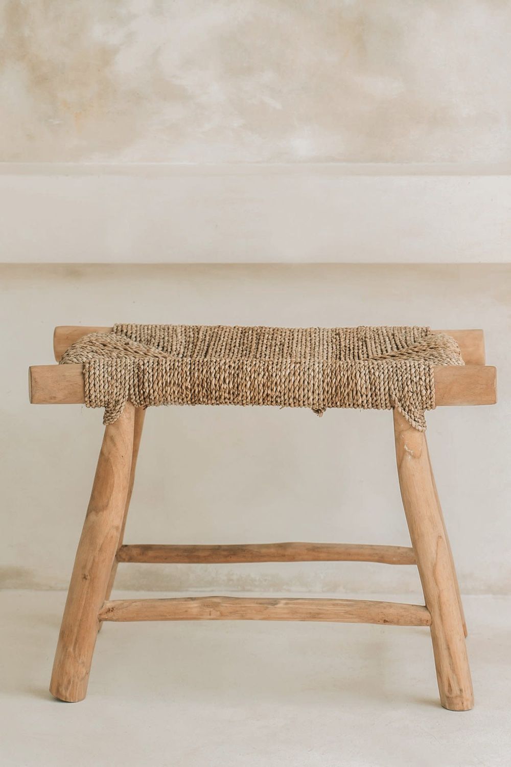 The Porto Seagrass Stool - Natural
