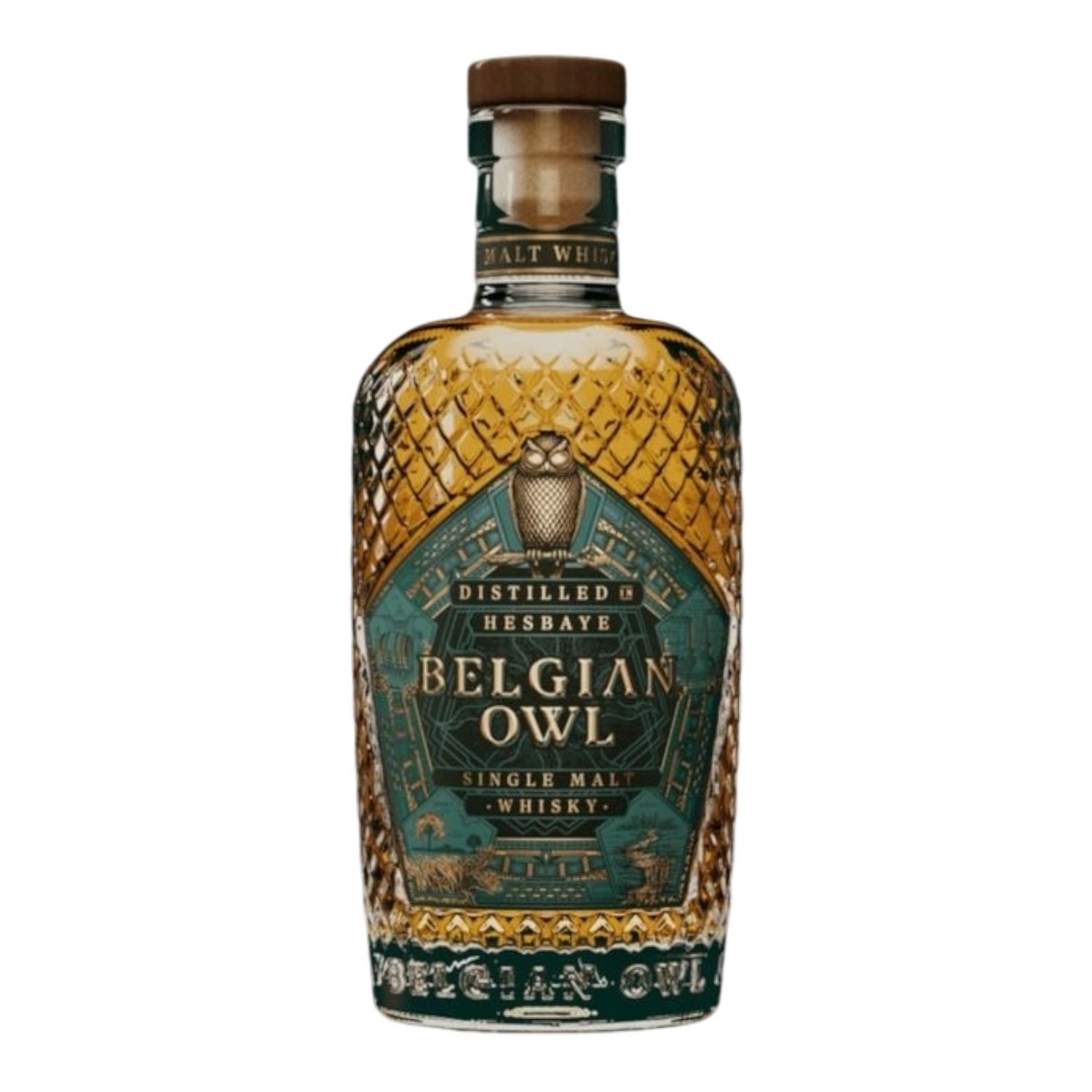 Belgian Owl Single Malt Whisky New Bottle Green Identité 46° - 0,5L
