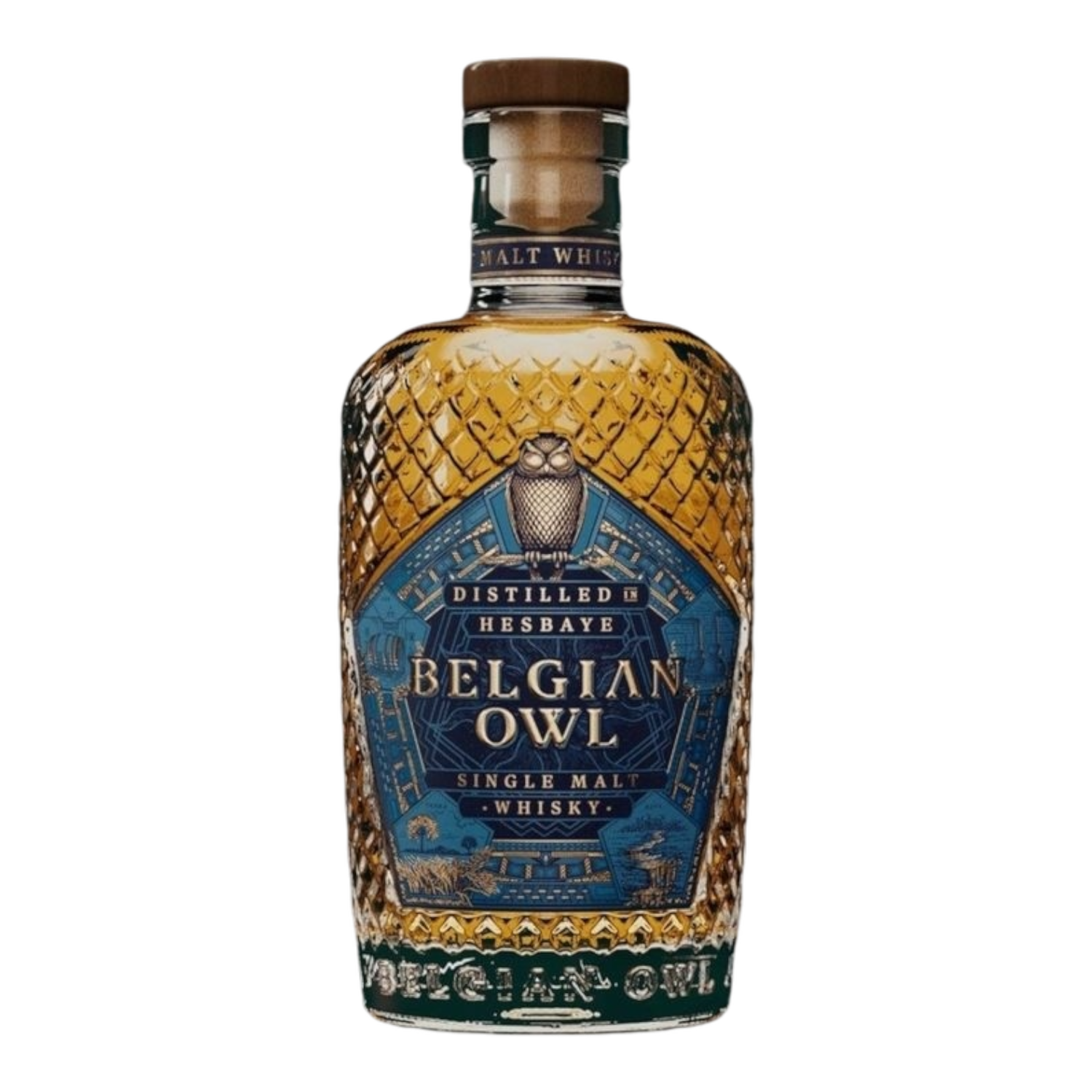 Belgian Owl Single Malt Whisky New Bottle Blue Evolution 46° - 0,5L