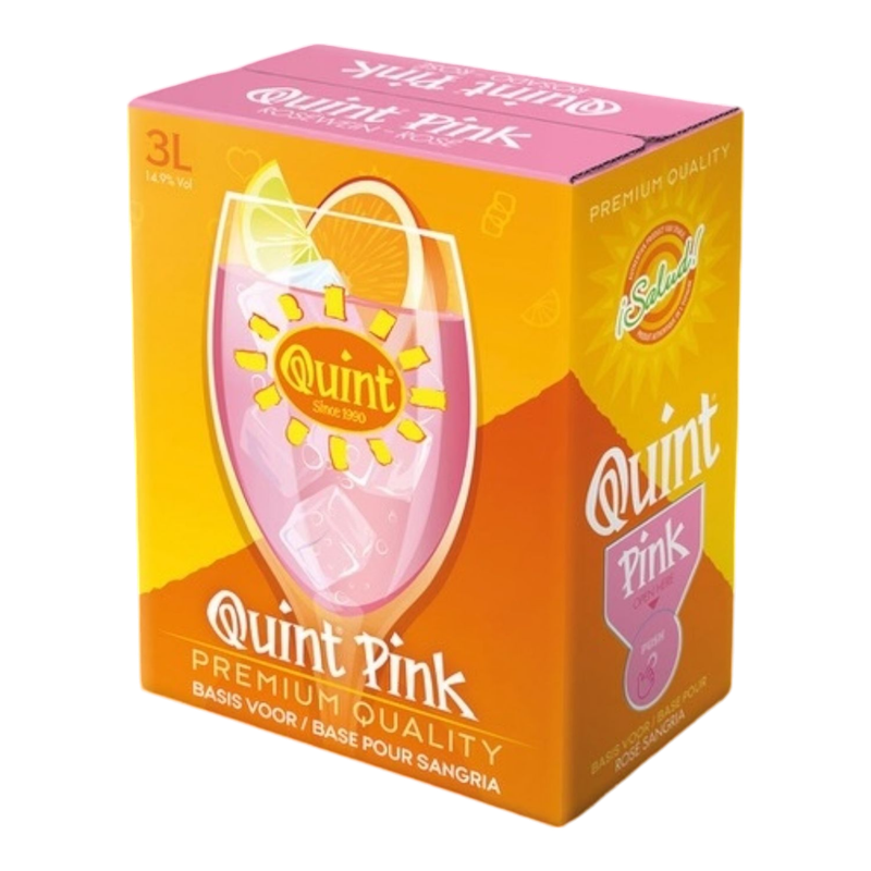 Quint sangria bib 3 liter pink