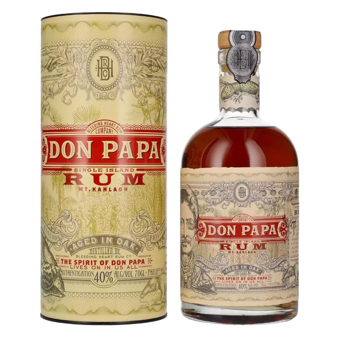 Don Papa 7Y met geschenkdoos 40° - 0,7L