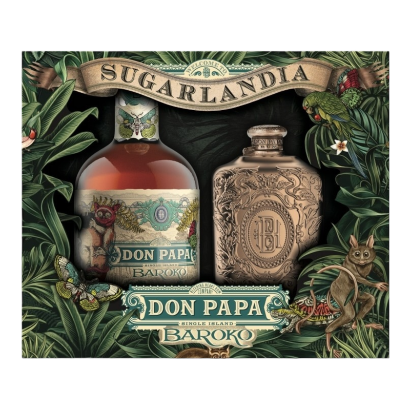 Don papa Baroko + Hipflask 40° - 0.7L
