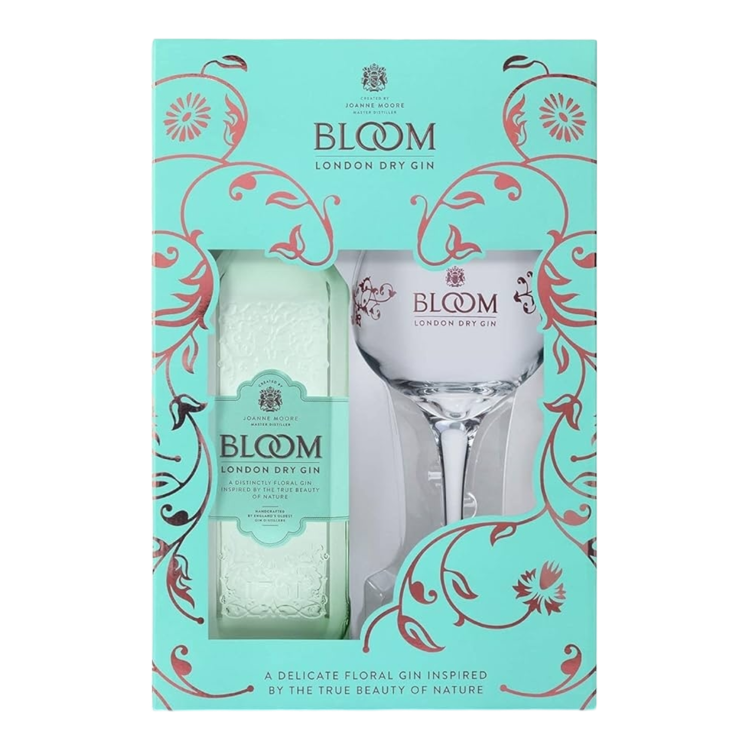 Bloom London Dry Gin + Glass 40° - 0.7L