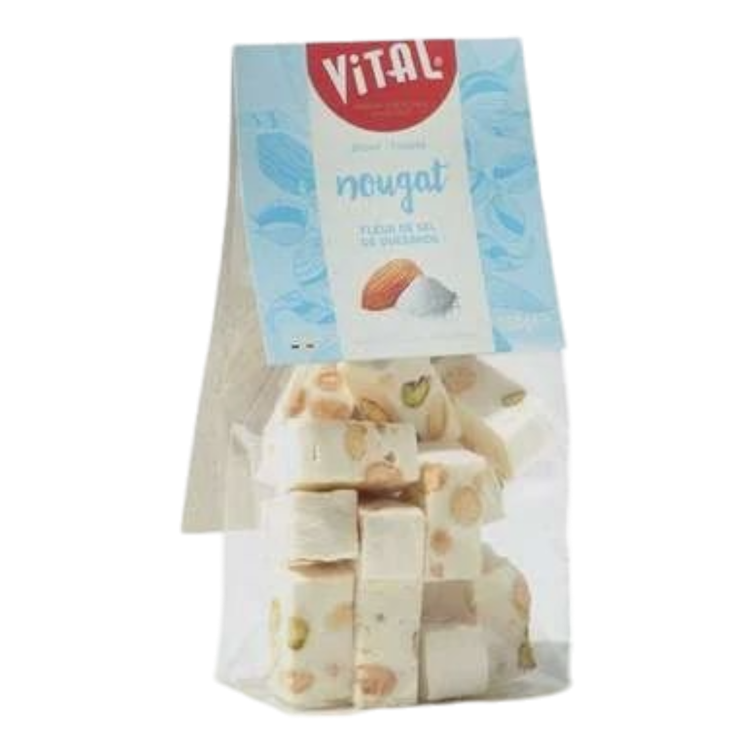 VITAL NOUGAT FLEUR DE SEL ZAKJE 150 GR