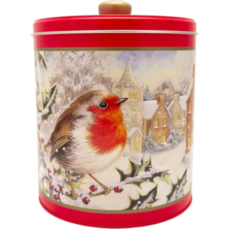 EMBOSSED SNOWY ROBIN TIN 300GR