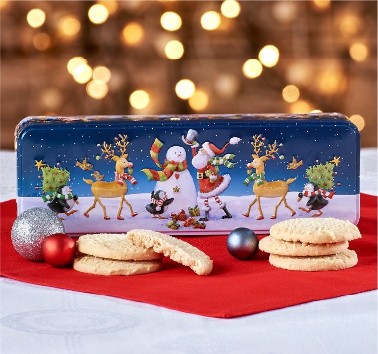 EMBOSSED SANTA&#39;S STARRY NIGHT TIN 150GR