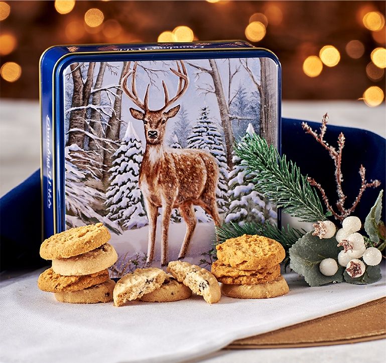 EMBOSSED STAG IN SNOOWY WOOD TIN 160GR