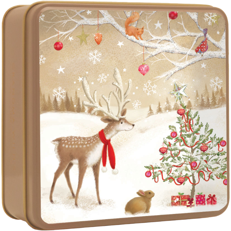 EMBOSSED CHRISTMAS TREE WOODLAND FRIENDS 100GR