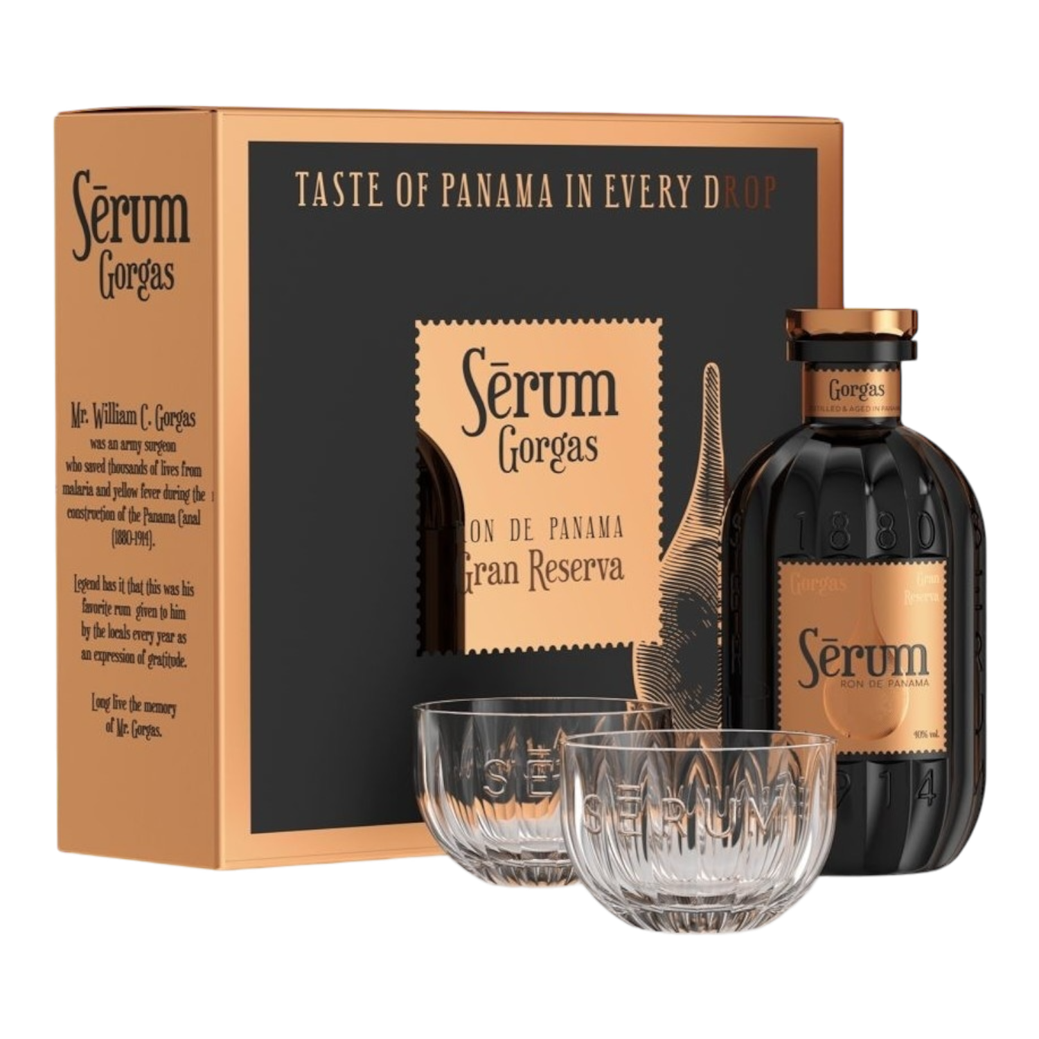 Serum Rum Gorgas + 2 glazen