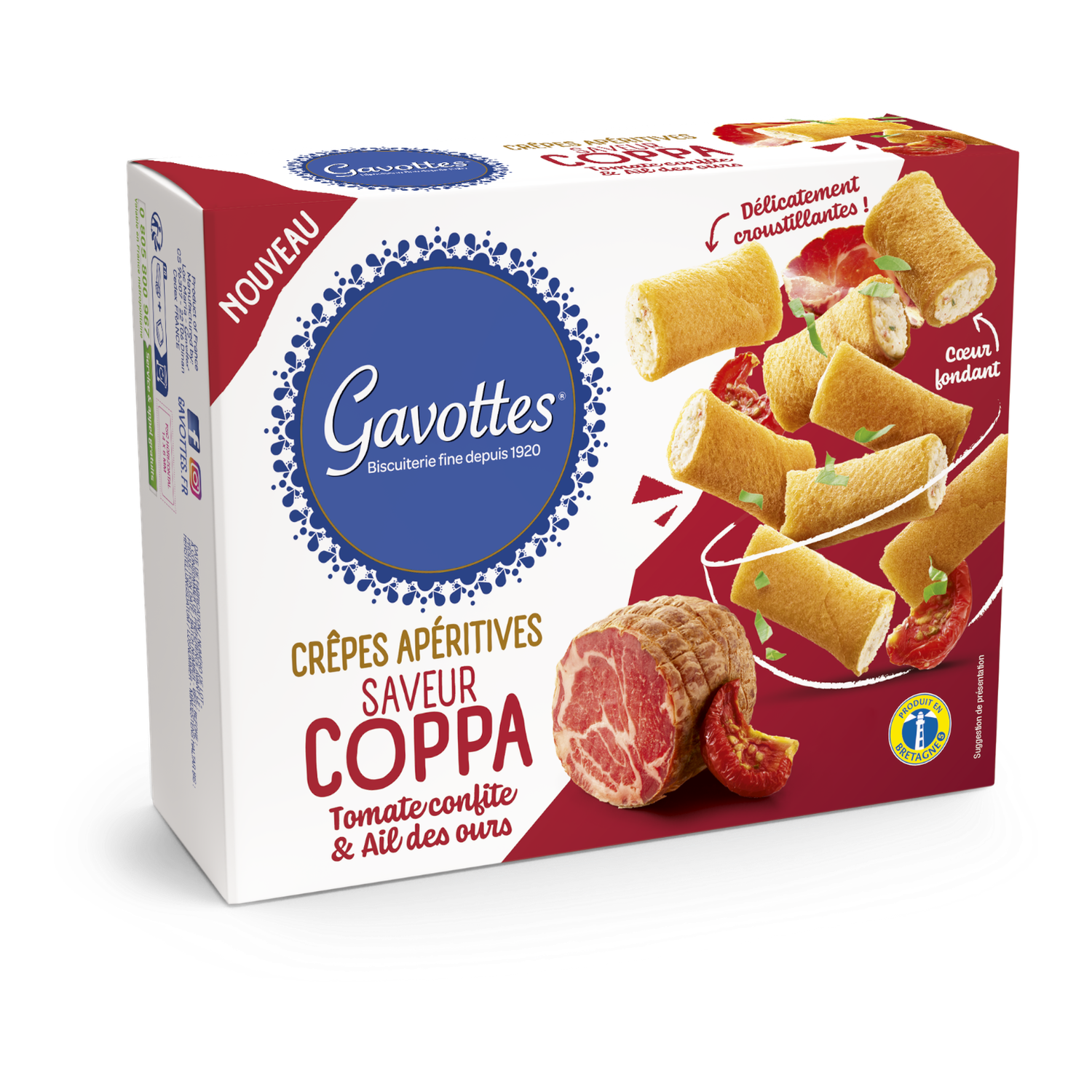GAVOTTES CRÊPES DENTELLES COPPA, GECONF. TOMAAT &amp; LOOK 80gr