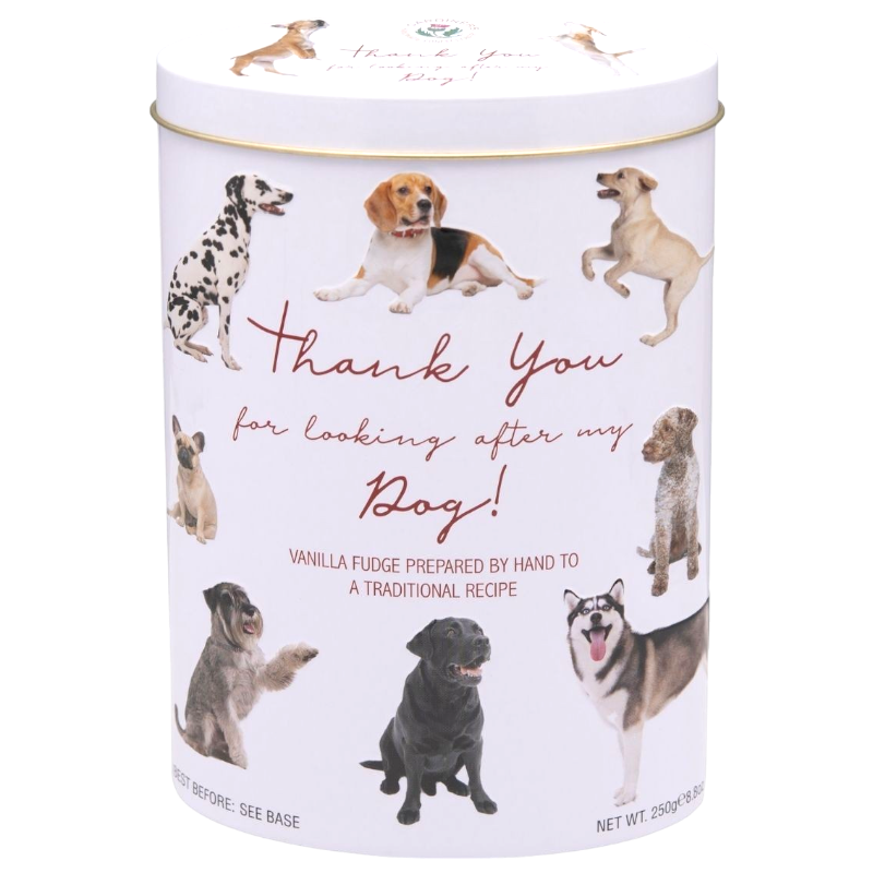BEDANKT HONDEN VANILLE FUDGE BLIK 250GR