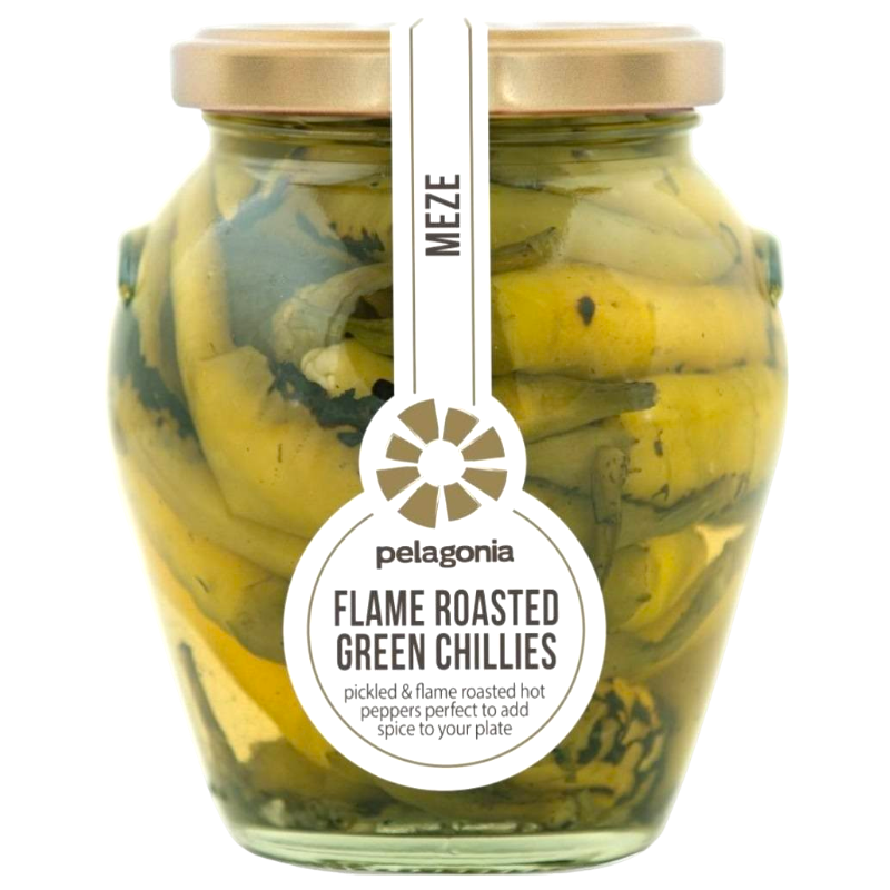 Pelagonia geroosterde groene pepers 300 gram